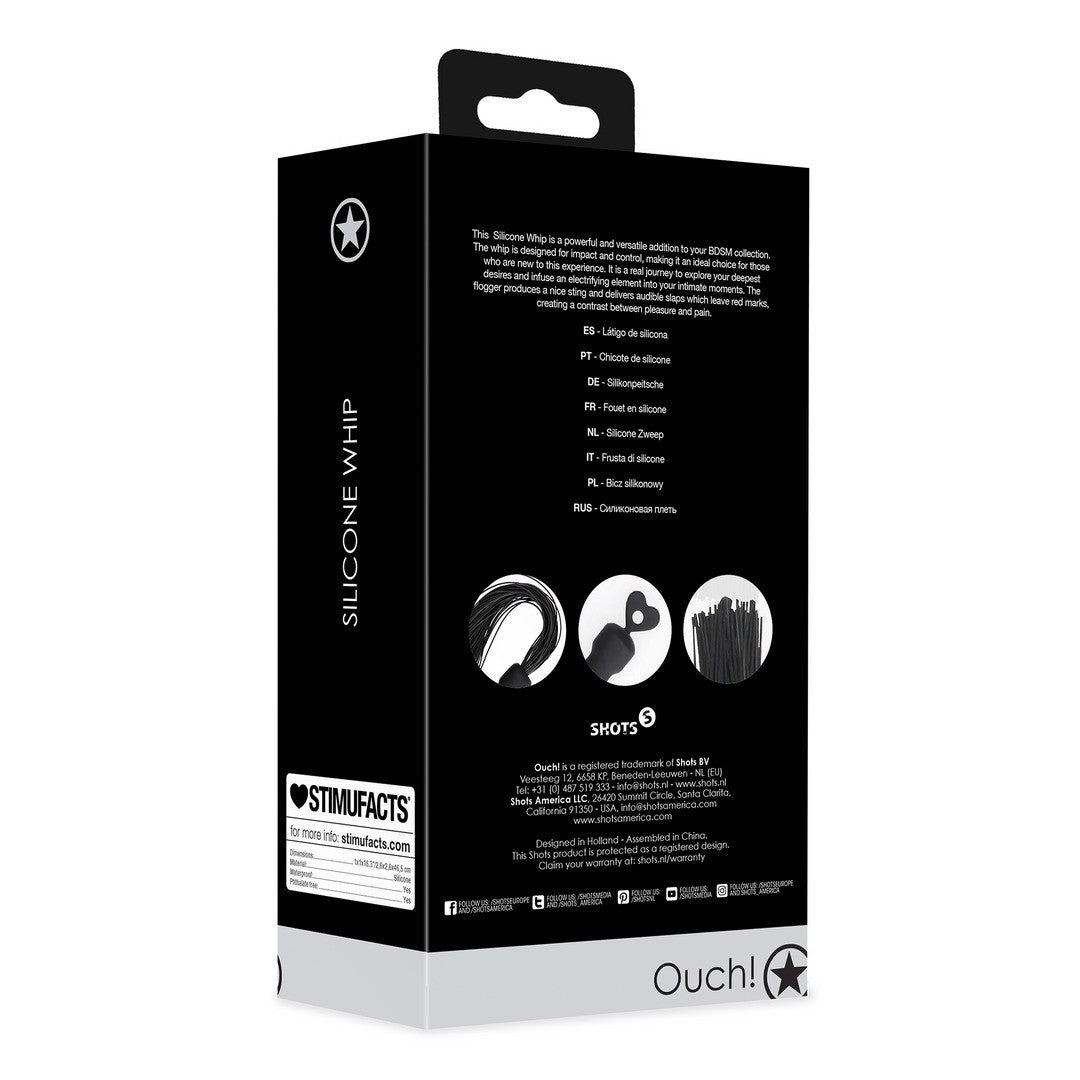 CHICOTE EM SILICONE PRETO OUCH!