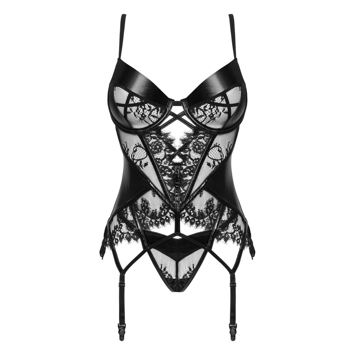 CORSÉ Y TANGA LEONELA NEGRO BEAUTY NIGHT FASHION