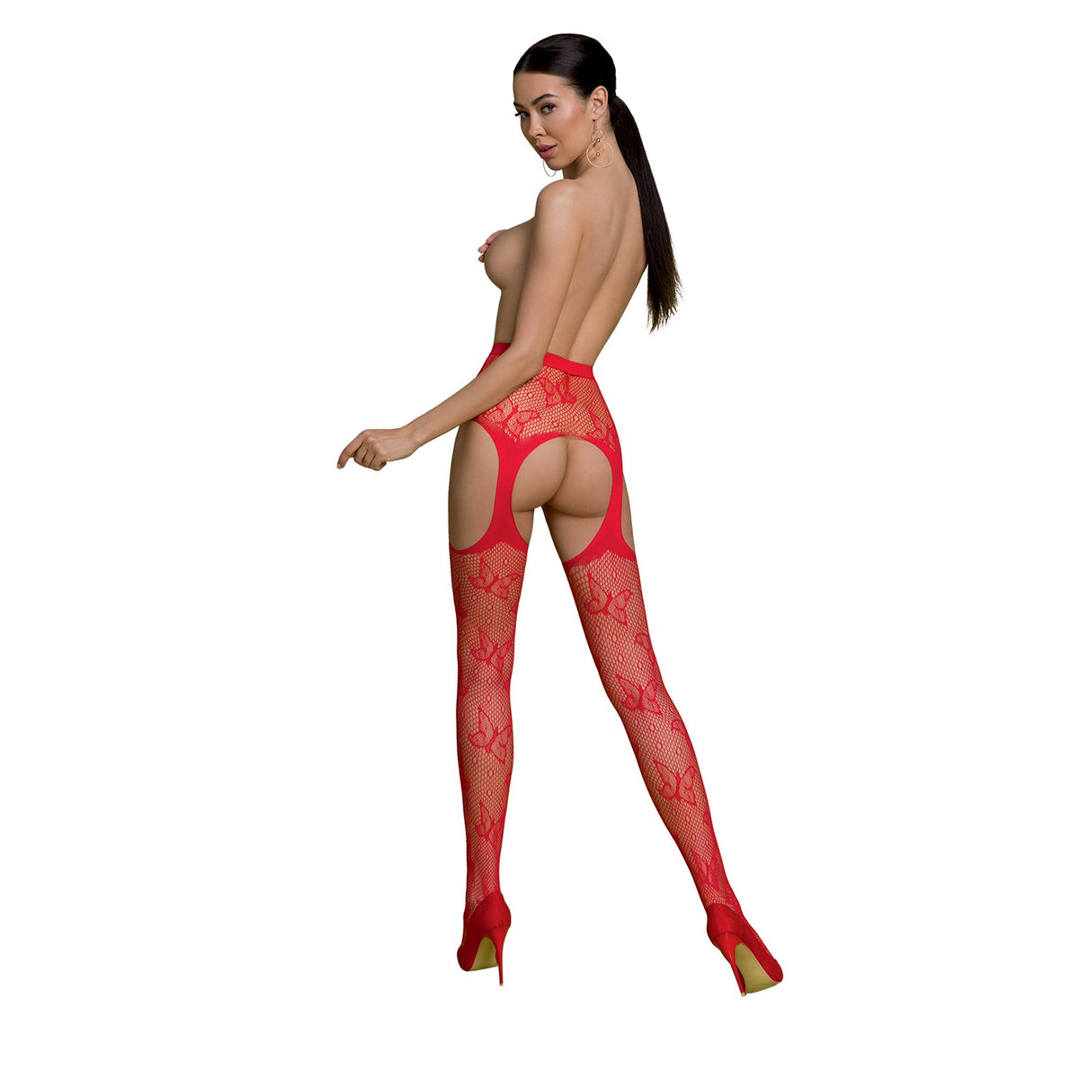 COLLANTS COM EFEITO LIGAS S001 VERMELHAS ECO COLLECTION PASSION - Lust Sexshop