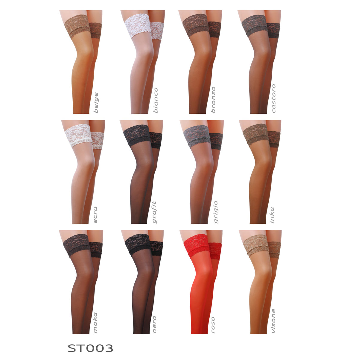 PASSION STOCKINGS ST003 WHITE (17 DEN)
