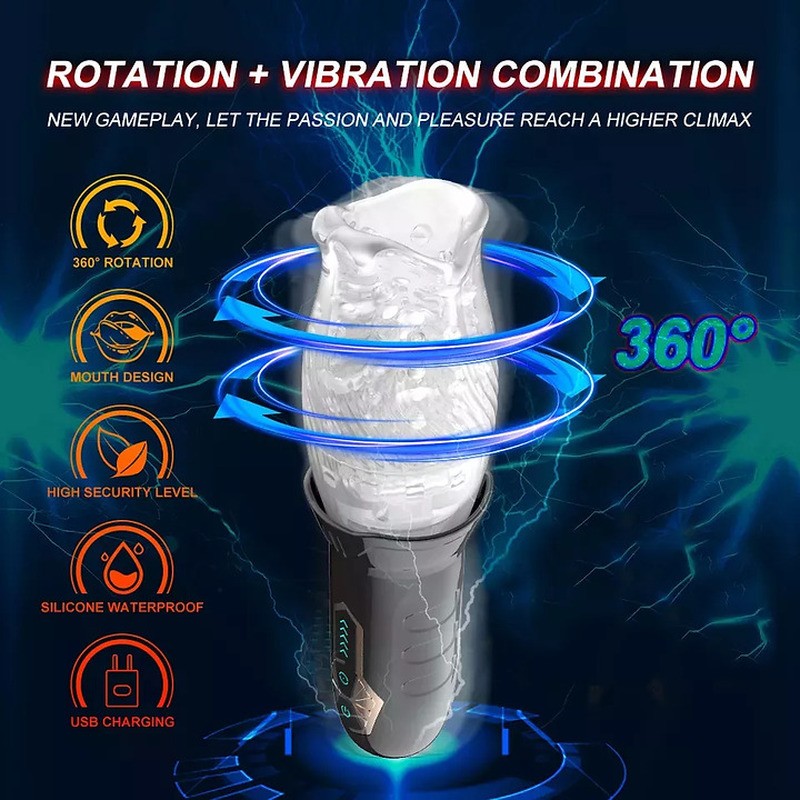 MASTURBADOR CON VIBRACIÓN Y ROTACIÓN SPINNING MACHINE V 2.0 FUNNY MEE 