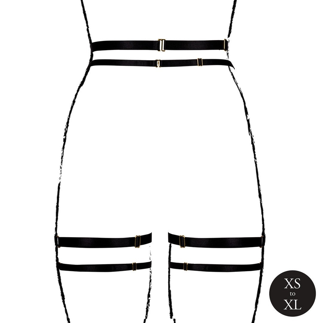 CINTO DE LIGAS DOUBLE STRAP PRETO LE DÉSIR
