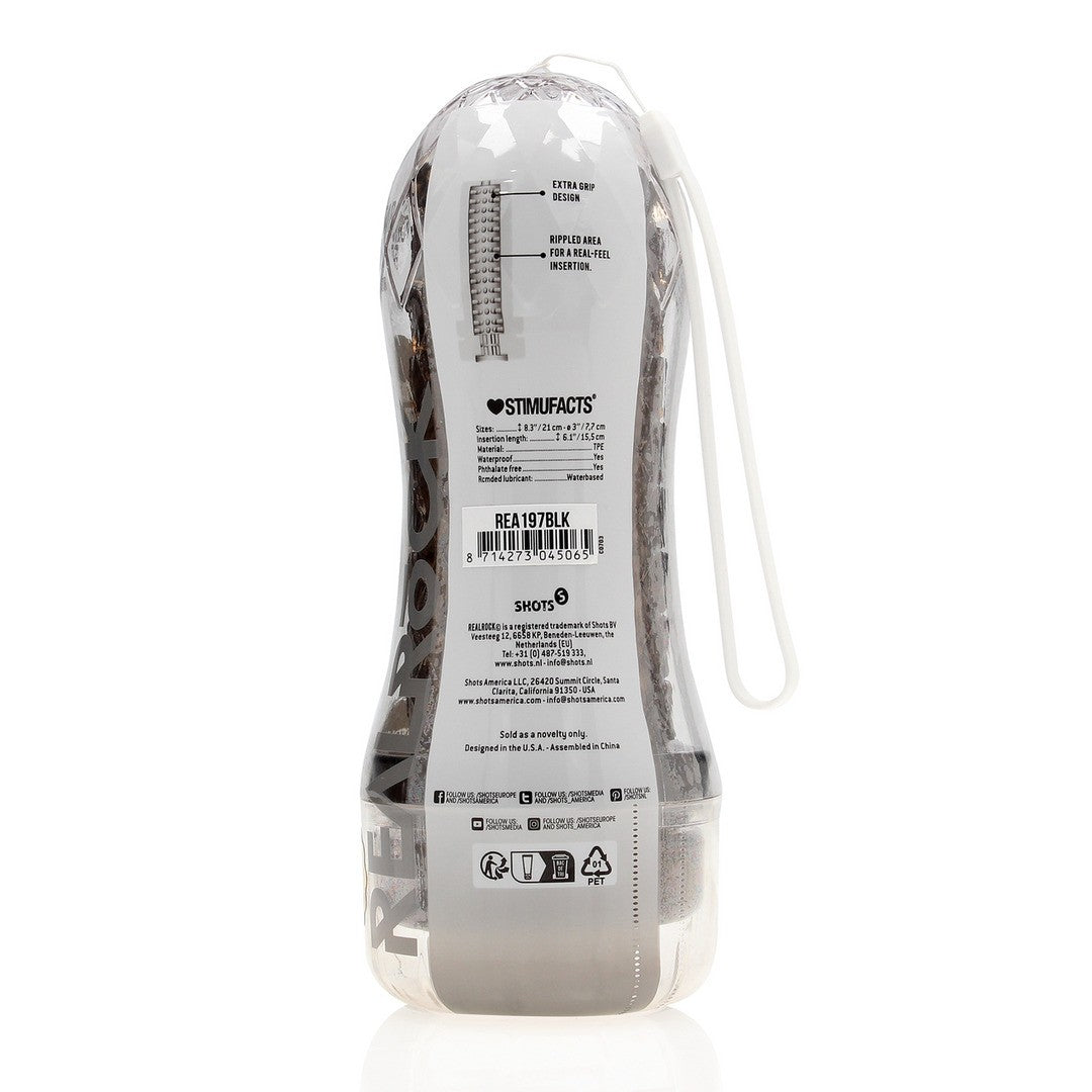 REALROCK EASY RIDER TEXTURED MASTURBATOR BLACK