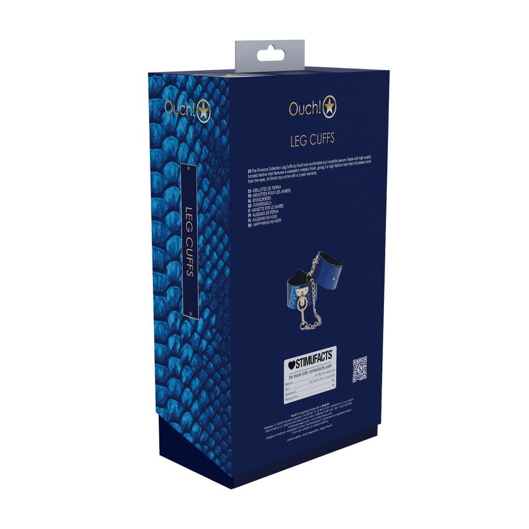 OUCH! FLORENCE COLLECTION LEG CUFFS BLUE