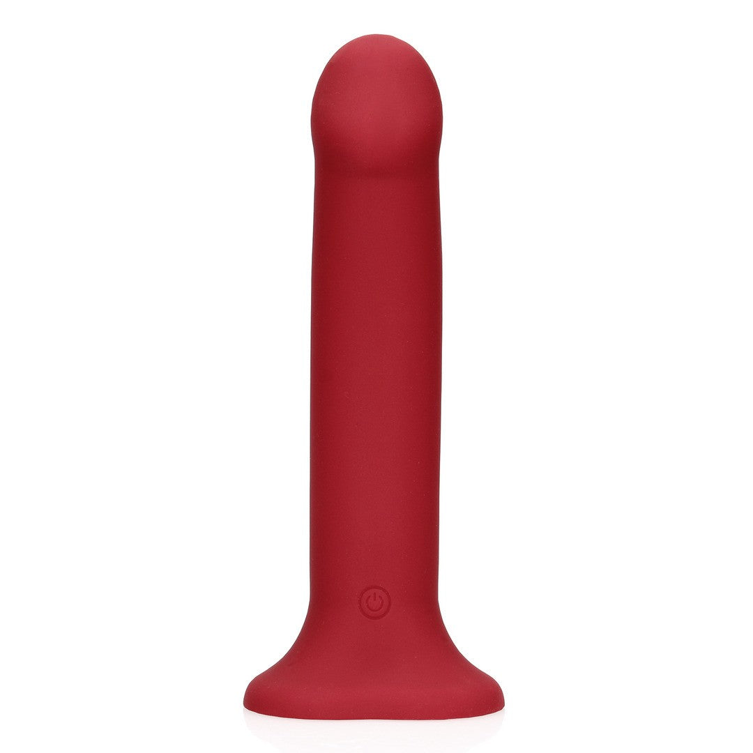 LOVELINE NON-PHALLIC VIBRATING DILDO LARGE RASPBERRY RED 