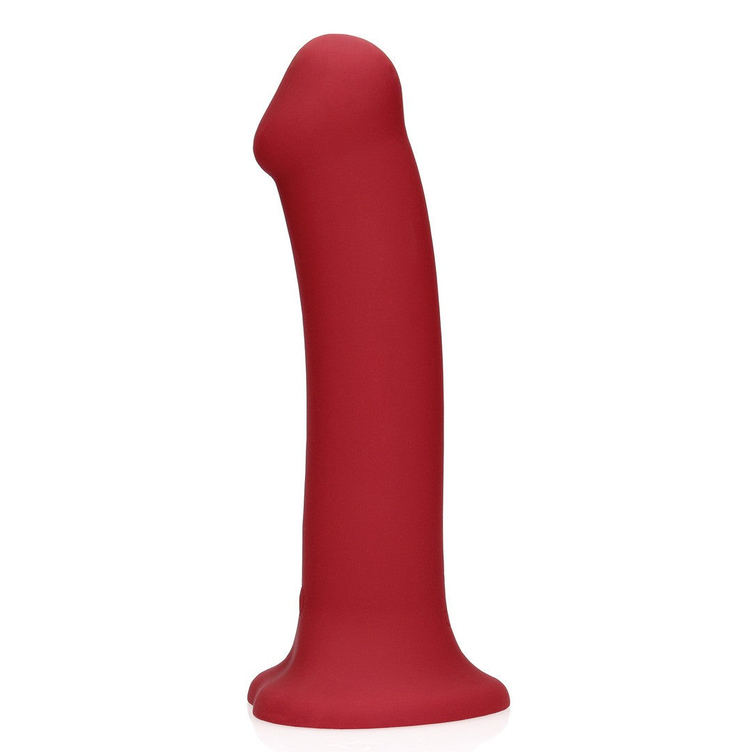 LOVELINE NON-PHALLIC VIBRATING DILDO LARGE RASPBERRY RED 