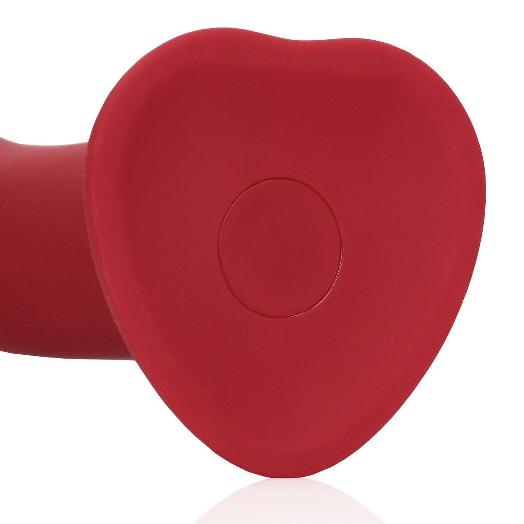 LOVELINE NON-PHALLIC VIBRATING DILDO LARGE RASPBERRY RED 