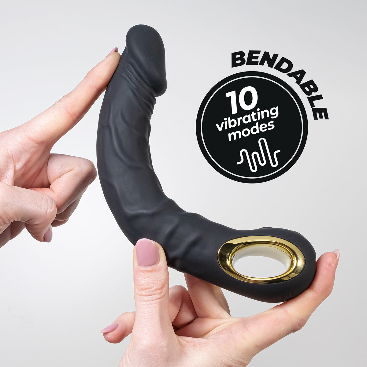 VIBRADOR FLEXÍVEL MAGNUS BEND PRETO CRUSHIOUS