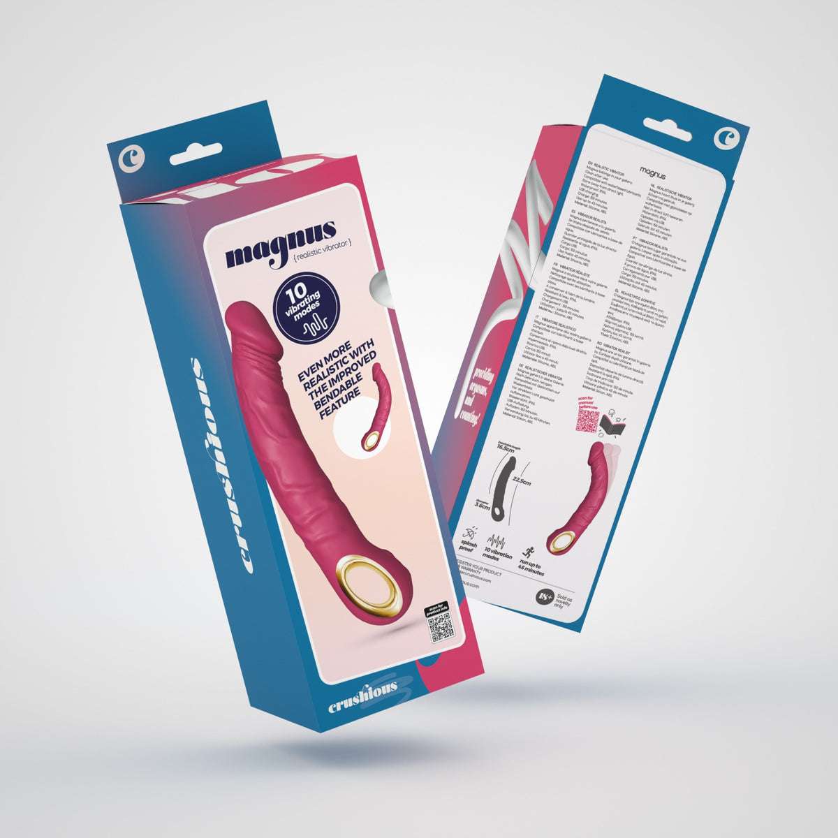 VIBRADOR FLEXIBLE MAGNUS BEND ROSA CRUSHIOUS