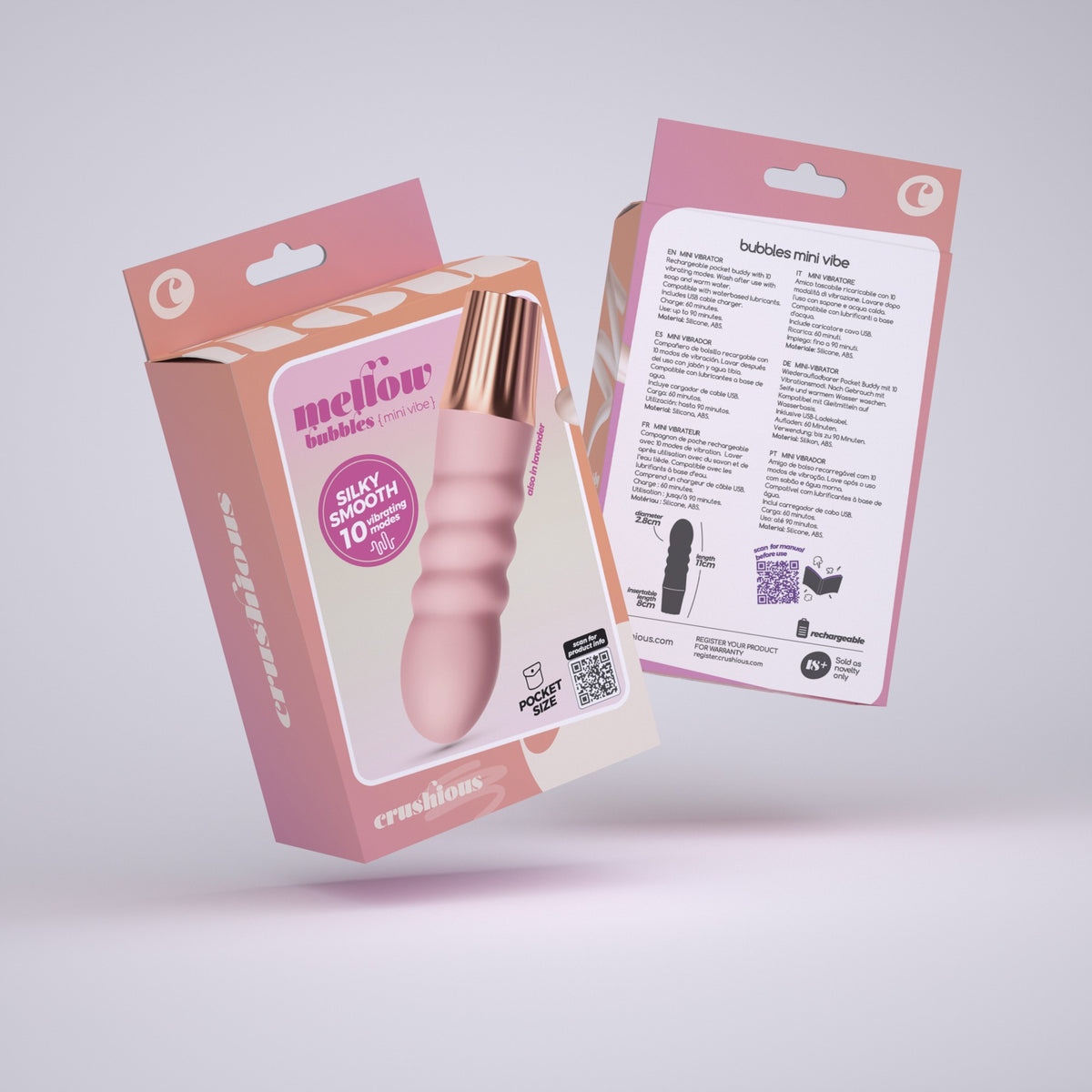 CRUSHIOUS MELLOW BUBBLES MINI VIBRATOR PINK