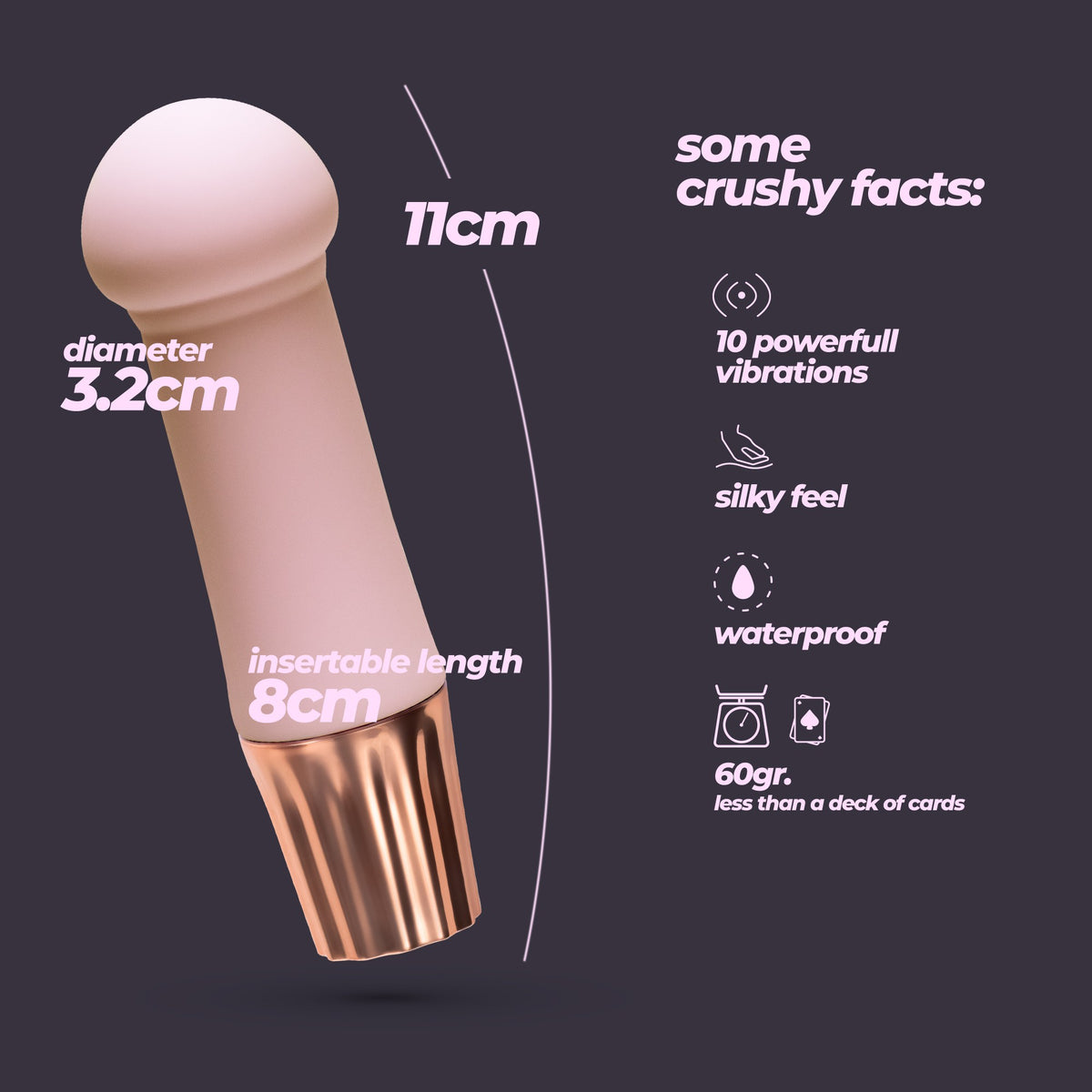 MINI VIBRADOR MELLOW PUFF ROSA CRUSHIOUS
