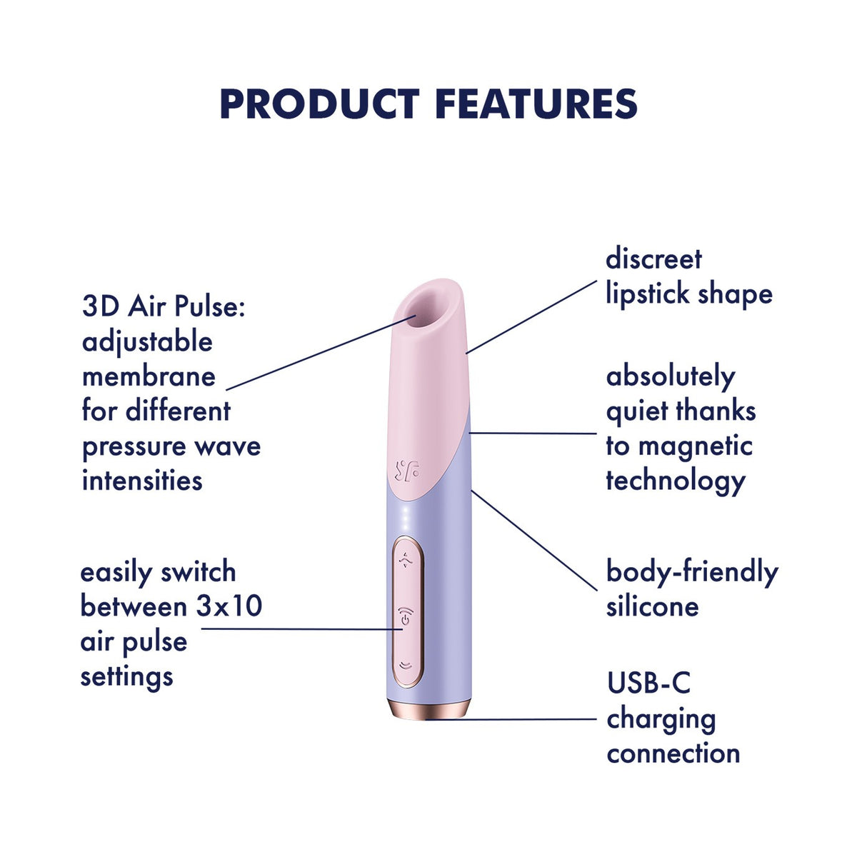 SATISFYER BOLD KISS STIMULATOR