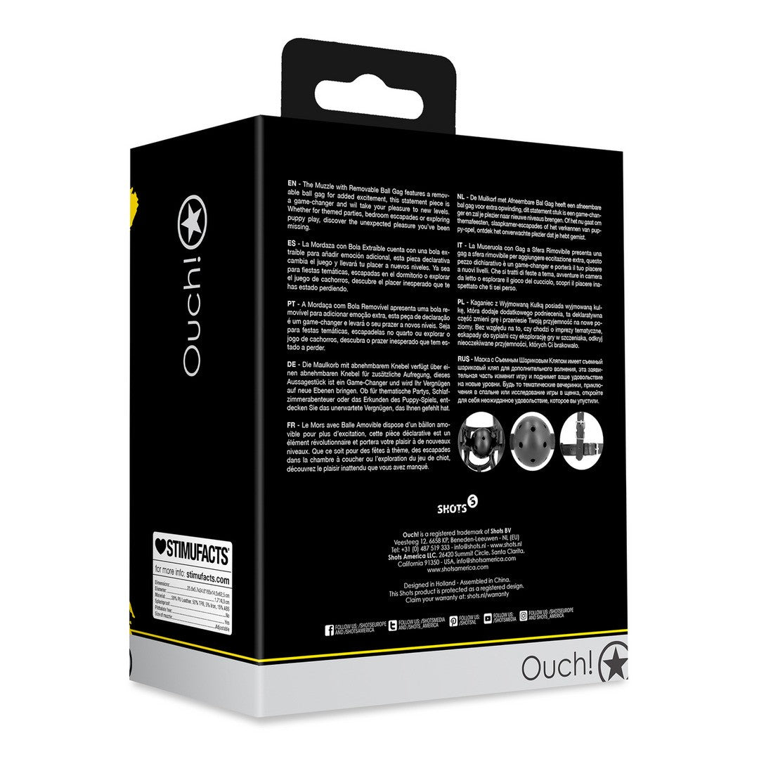 AÇAIME COM MORDAÇA PRETO XTREME OUCH!