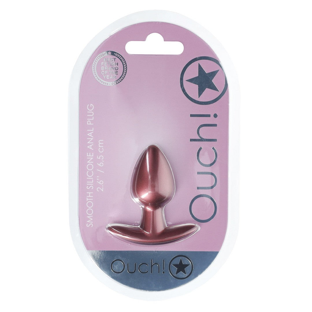 PLUG ANAL SMOOTH SILICONE SMALL 2.6 /6,5 CM ROSE GOLD OUCH!