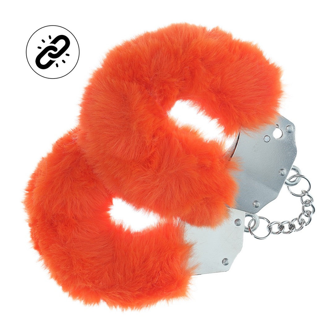 ESPOSAS DE FELPA HEAVY-DUTY FLUFFY POWDER NARANJA OUCH!