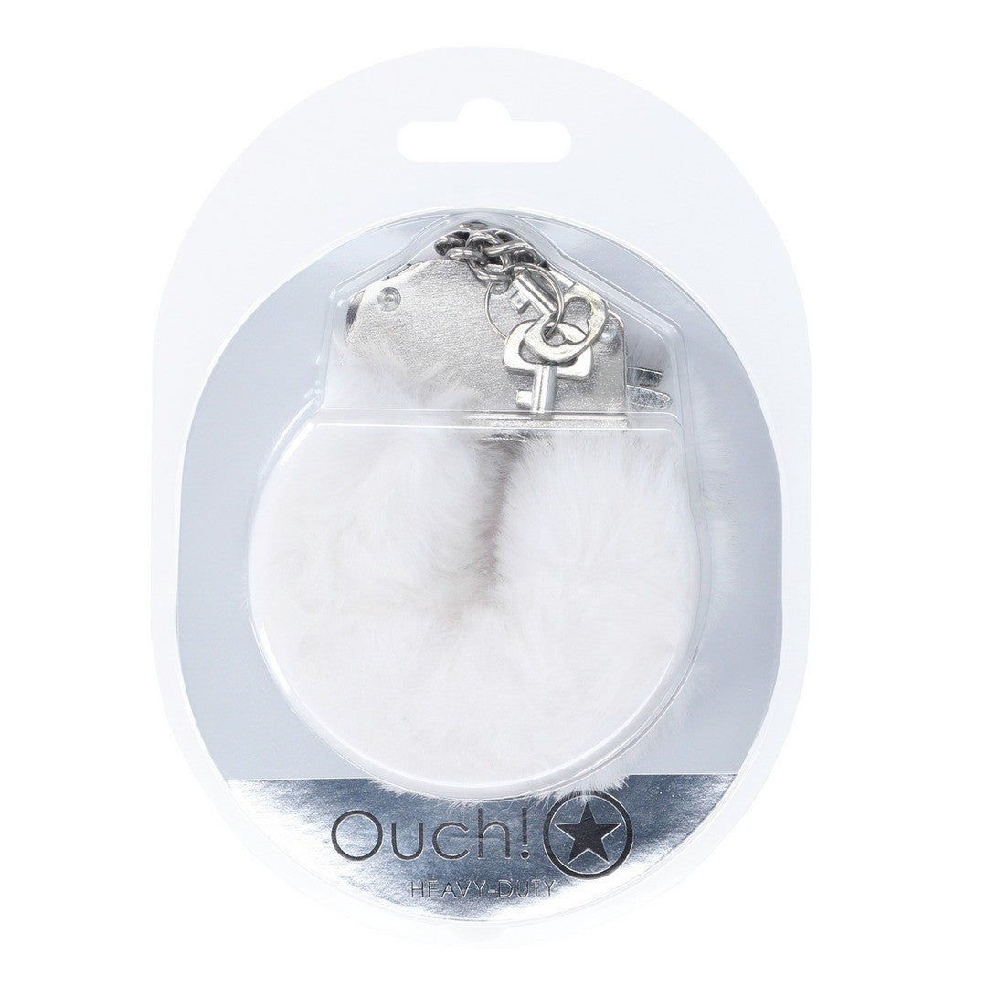 ALGEMAS COM PELÚCIA HEAVY-DUTY FLUFFY BRANCO OUCH!