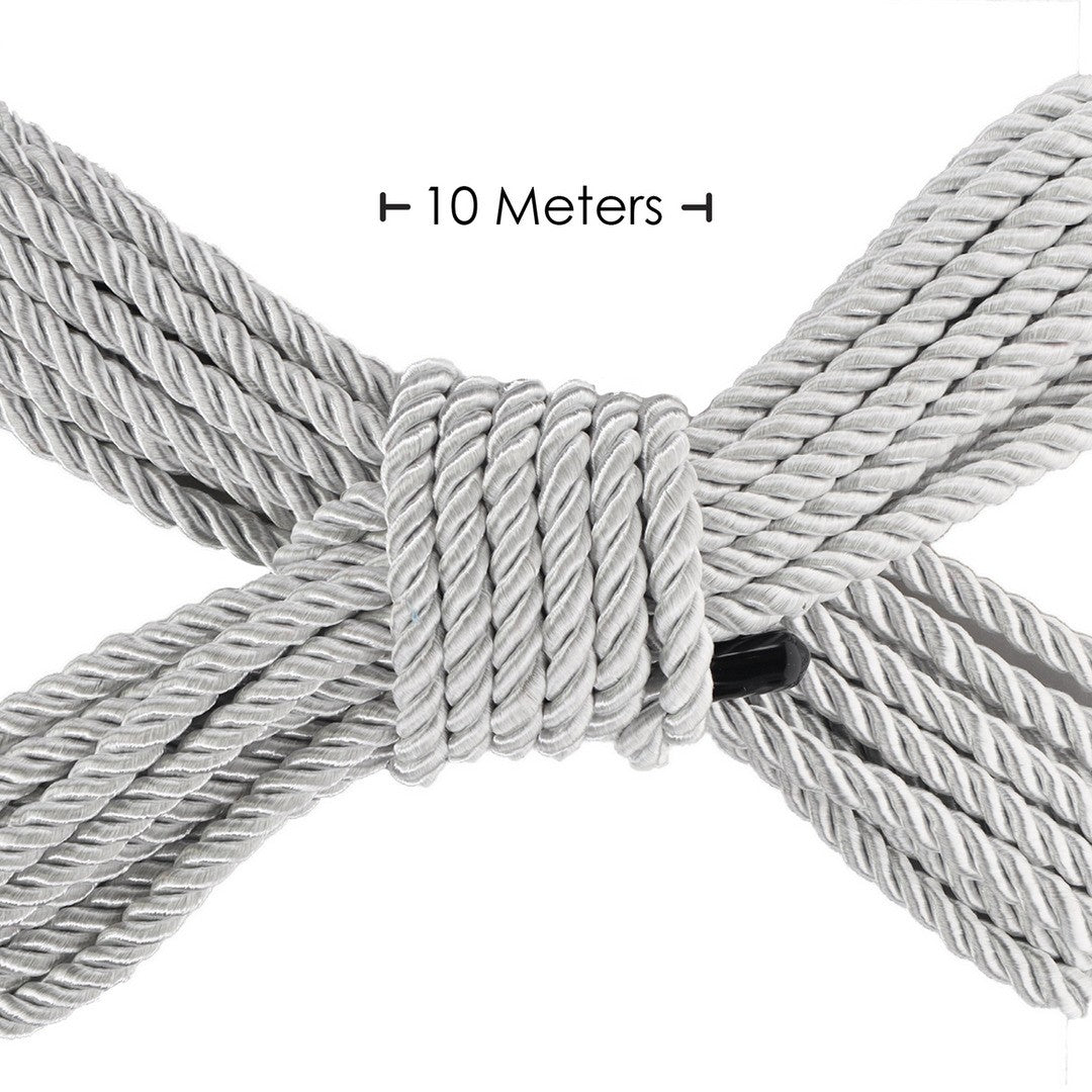 CORDA DE POLIÉSTER PARA BONDAGE 32.8 FT /10 M PRATA OUCH!
