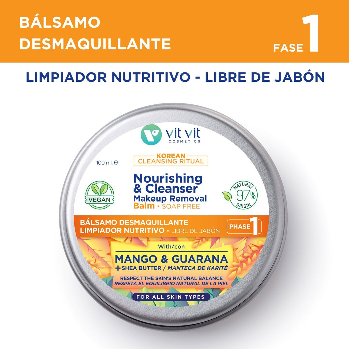 BÁLSAMO NUTRITIVO E DESMAQUILHANTE KOREAN BEAUTY 100ML VIT VIT COSMETICS