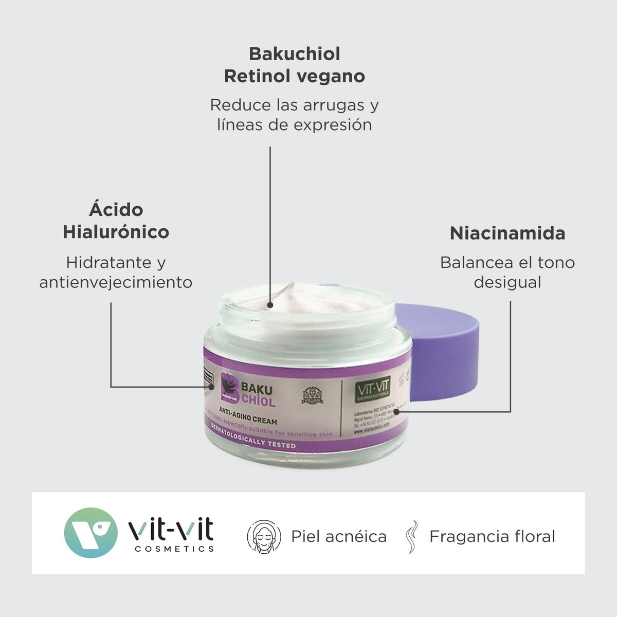 VIT VIT COSMETICS BAKUCHIOL ANTI-AGING CREAM 50ML