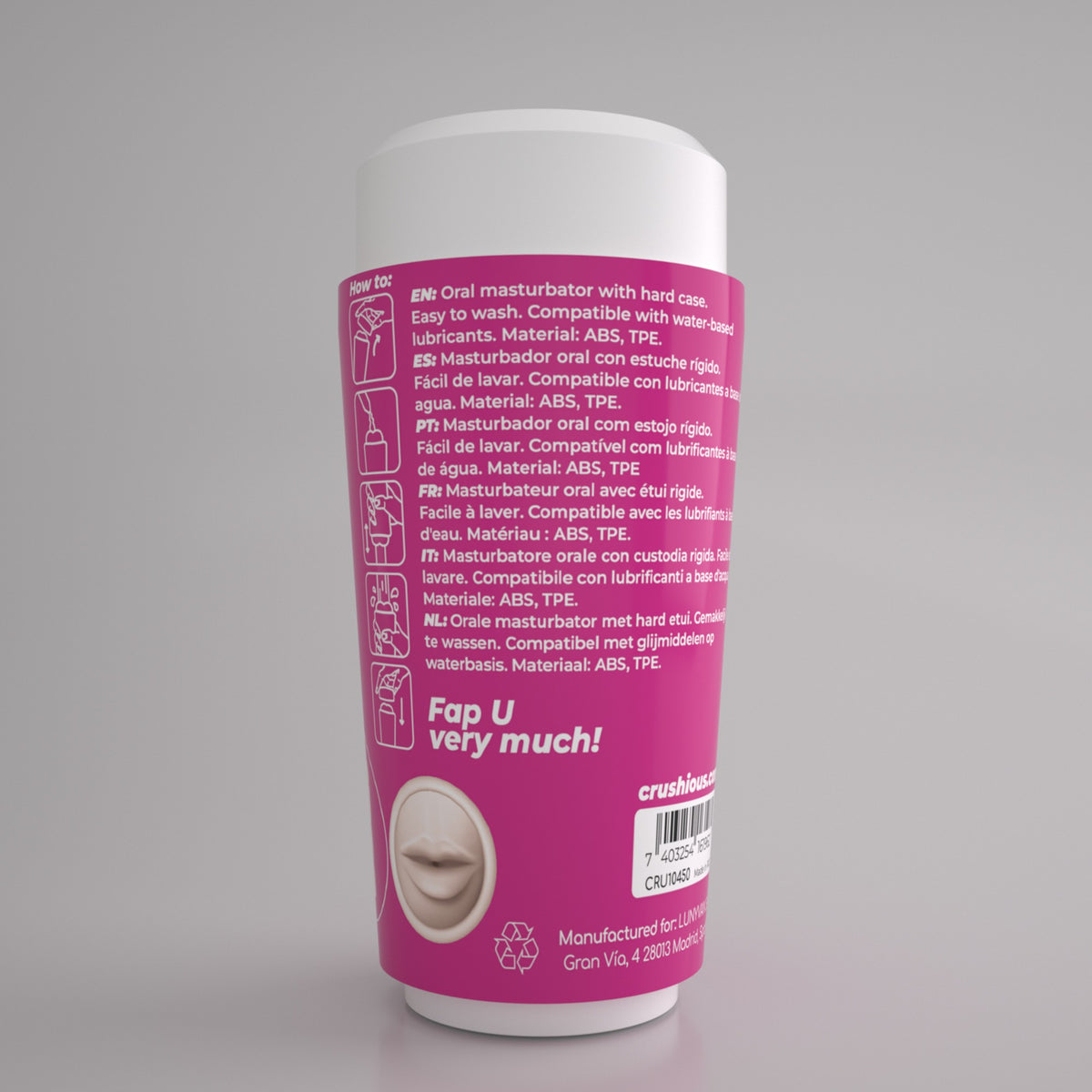 FAPPUCINO MASTURBADOR ORAL PORTÁTIL SWEET KISS CRUSHIOUS