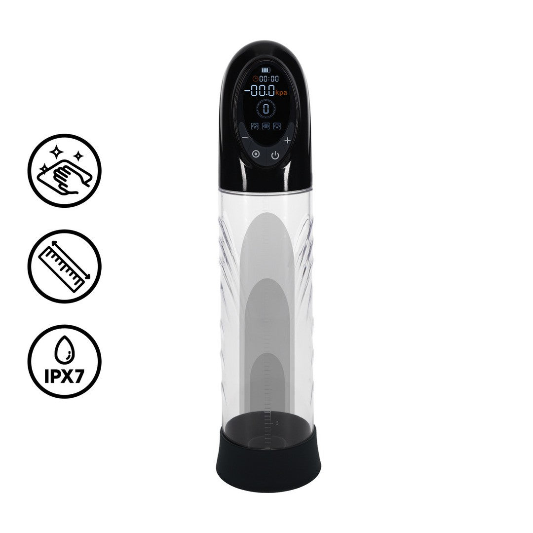 BOMBA AUTOMÁTICA PARA O PÉNIS CYBERPULSE PRETA PUMPED