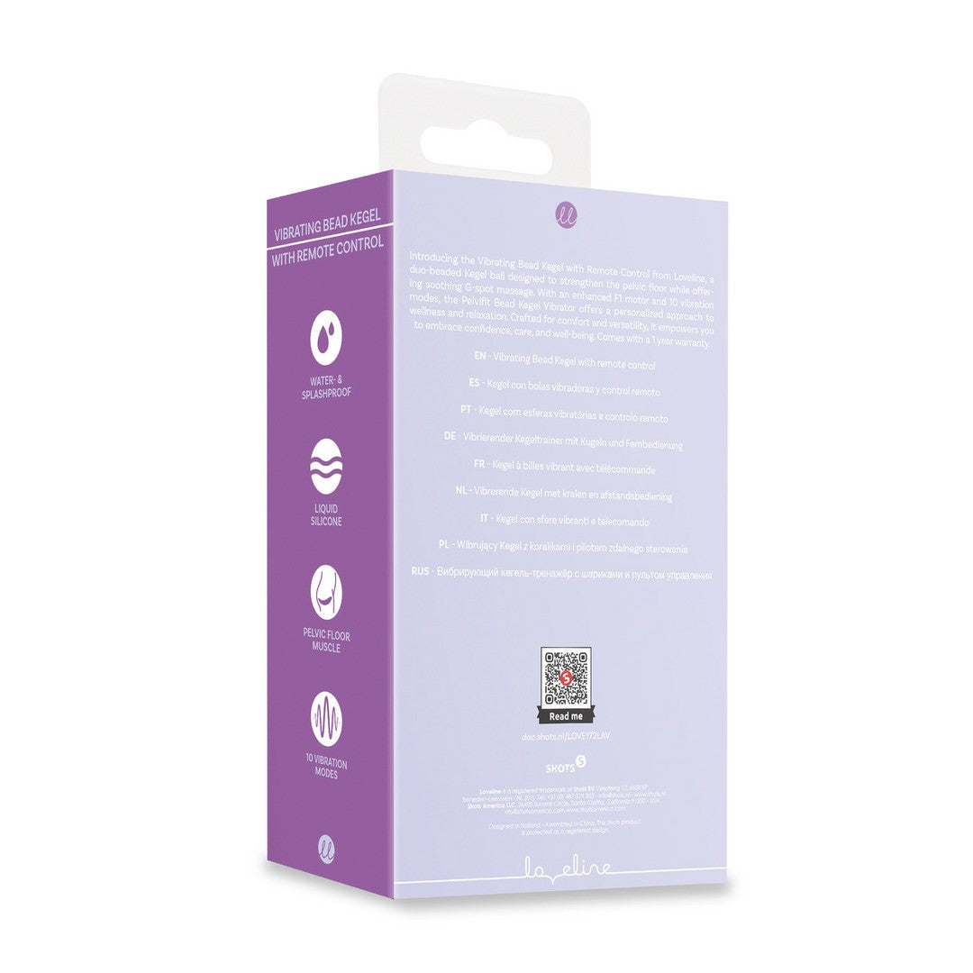 BOLAS VAGINALES BEAD KEGEL CON VIBRACIÓN Y MANDO LAVENDER LOVELINE 