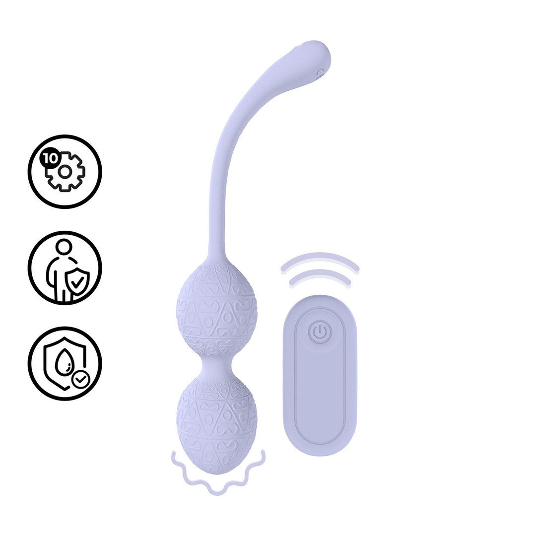 BOLAS VAGINALES BEAD KEGEL CON VIBRACIÓN Y MANDO LAVENDER LOVELINE 