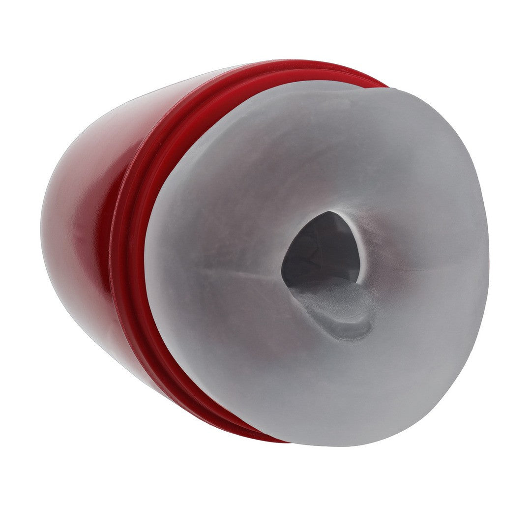 PUMPED PULSAR NEGATIVE PRESSURE SUCTION AND VIBRATION MASTURBATOR PUMP METALLIC RED