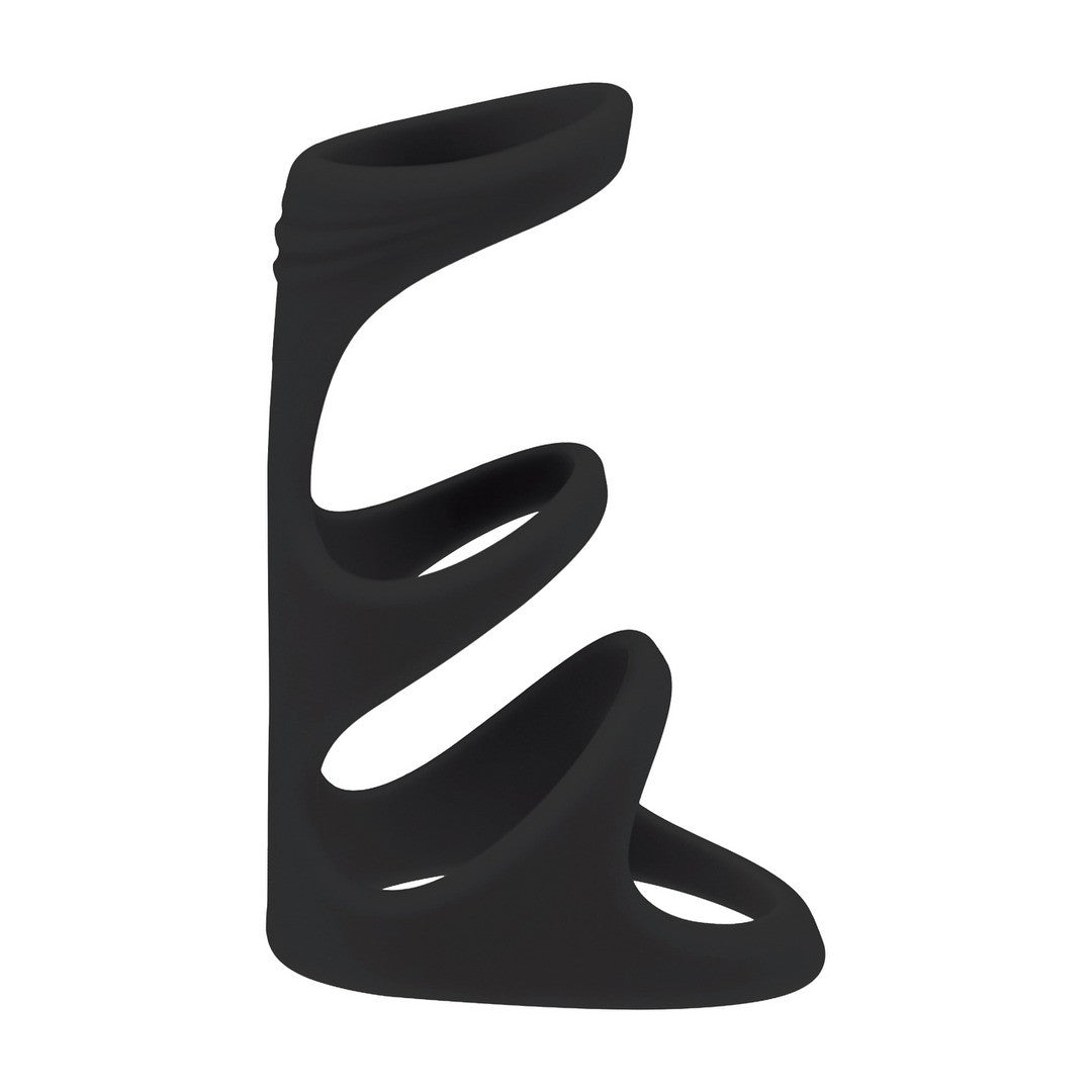 ANEL PARA O PÉNIS 3 LOOP PRETO LEVELZ - Lust Sexshop