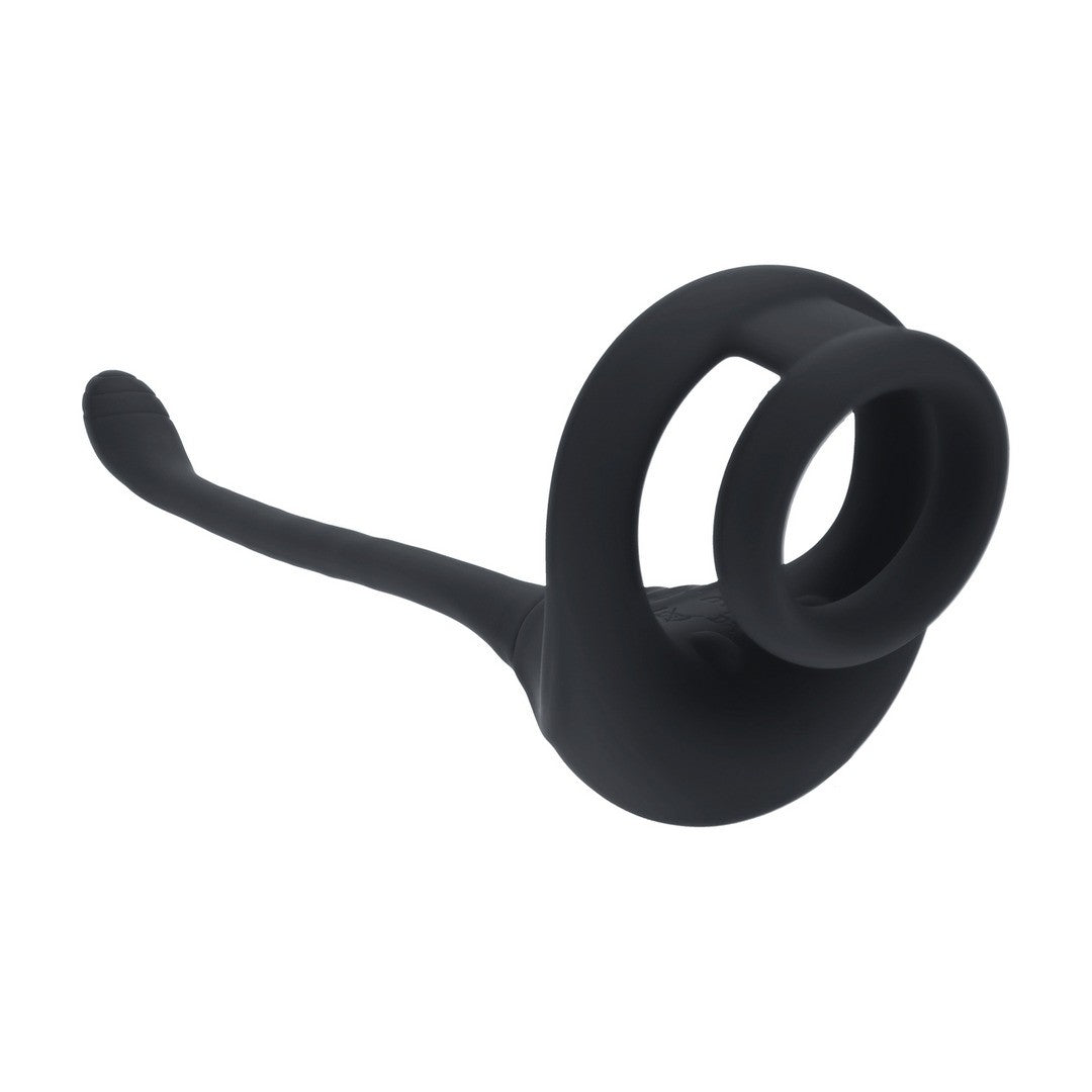 ANEL PARA O PÉNIS TRI O DE SILICONE COM COMANDO E ESTIMULADOR LEVELZ - Lust Sexshop
