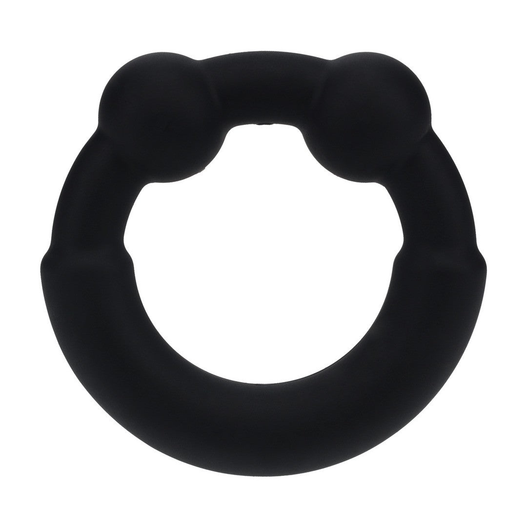 ANEL PARA O PÉNIS DE METAL E SILICONE PRETO LEVELZ - Lust Sexshop