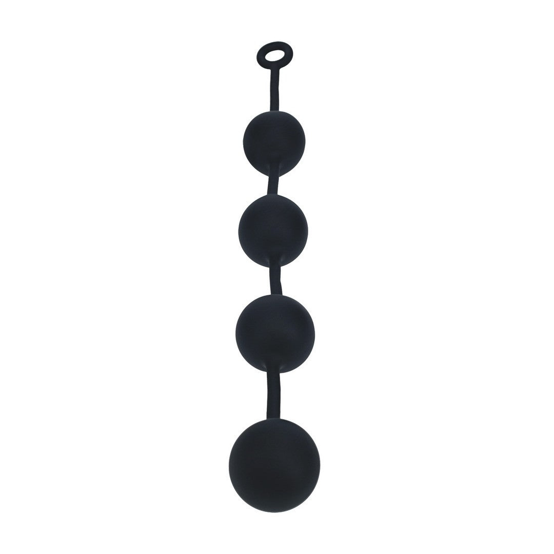 BOLAS ANALES REDONDAS DE SILICONA XXL 60MM NEGRAS LEVELZ