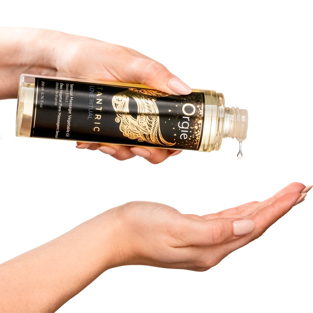 ÓLEO DE MASSAGEM COM EFEITO BRILHANTE TANTRIC LOVE RITUAL 200ML ORGIE