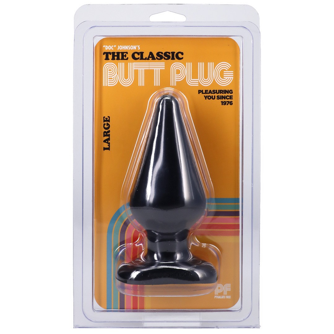 PLUG ANAL DOC JOHNSON CLASSIC BUTT PLUG PRETO LARGE - Lust Sexshop