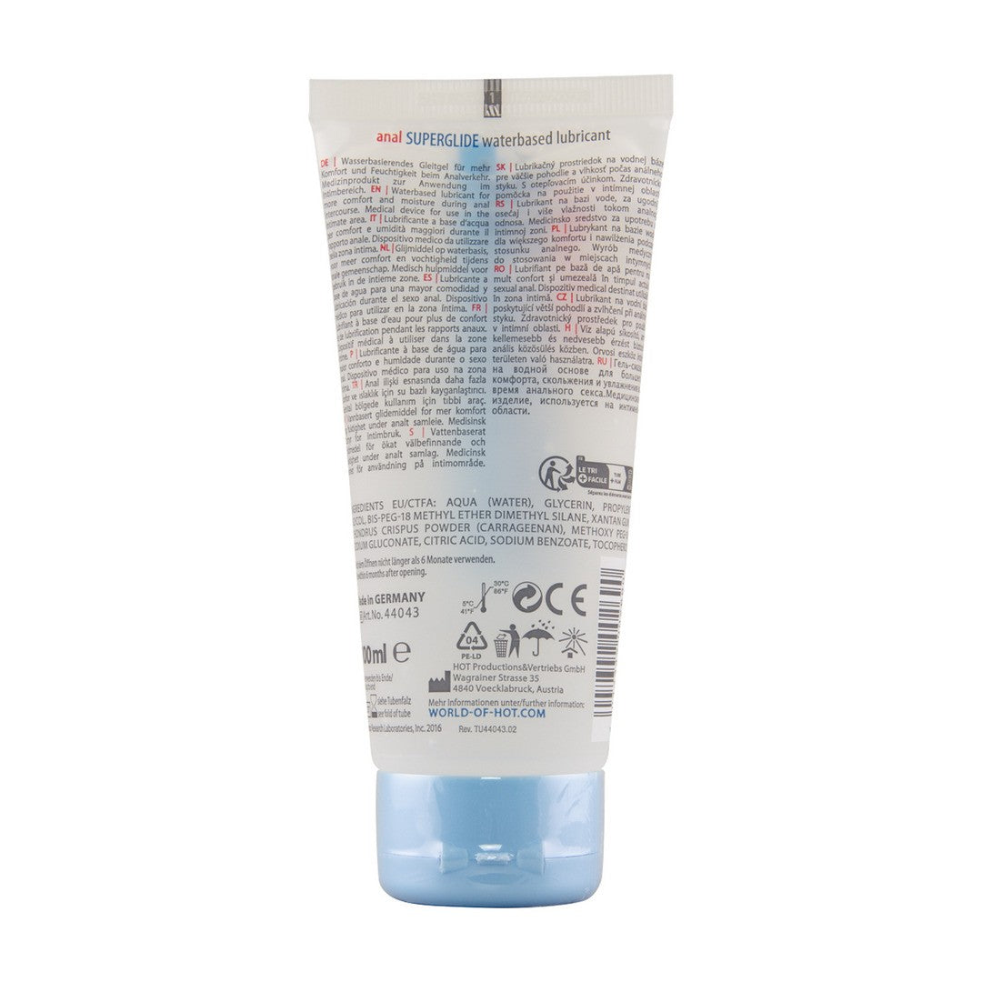 LUBRIFICANTE À BASE DE ÁGUA ANAL SUPERGLIDE HOT™ 100ML - Lust Sexshop