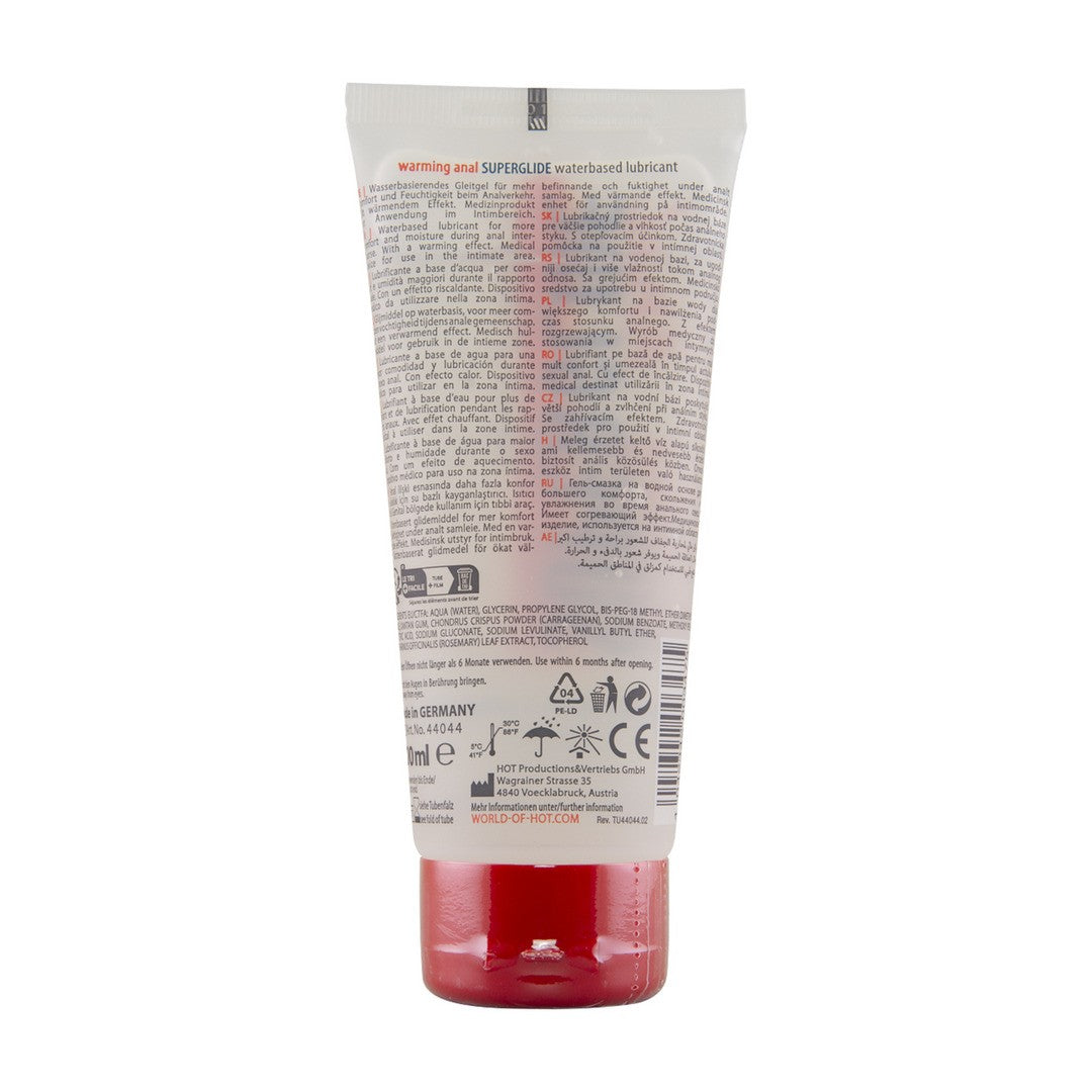 WARMING ANAL SUPERGLIDE WATERBASED LUBRICANT HOT™ 100ML