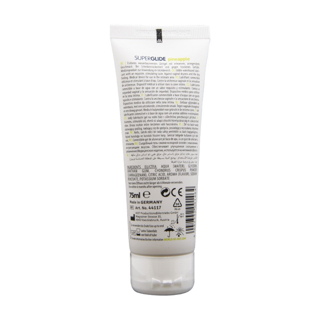 LUBRIFICANTE COMESTÍVEL HOT™ SUPERGLIDE ANANÁS 75ML - Lust Sexshop