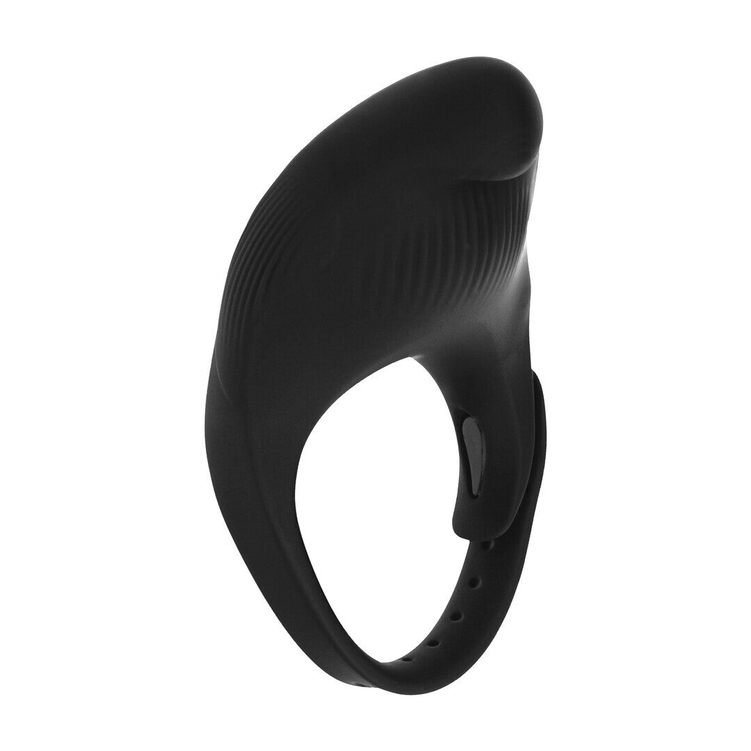 ANEL VIBRATÓRIO E AJUSTÁVEL PARA O PÉNIS EM SILICONE PRETO LEVELZ - Lust Sexshop
