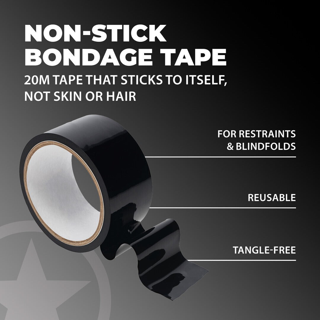 FITA BONDAGE PVC NON-STICK 20 M PRETO OUCH!