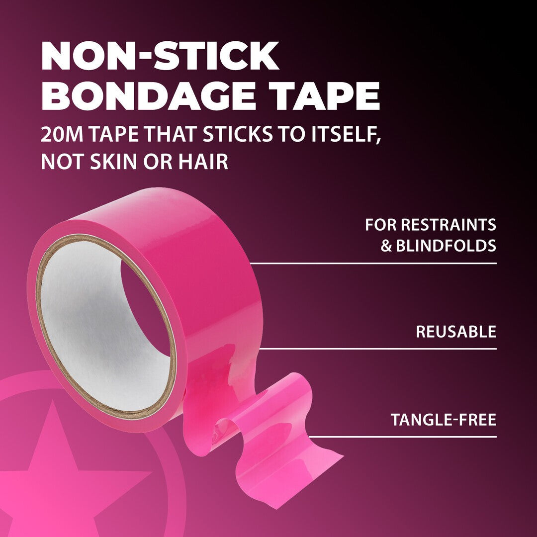 FITA BONDAGE PVC NON-STICK 20 M ROSA OUCH!