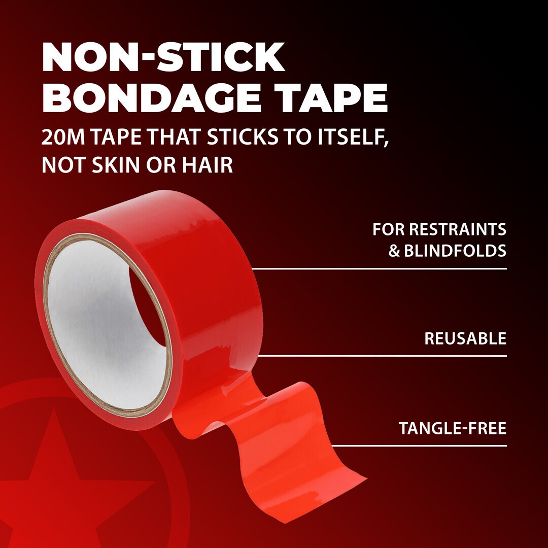 FITA BONDAGE PVC NON-STICK 20 M VERMELHO OUCH!
