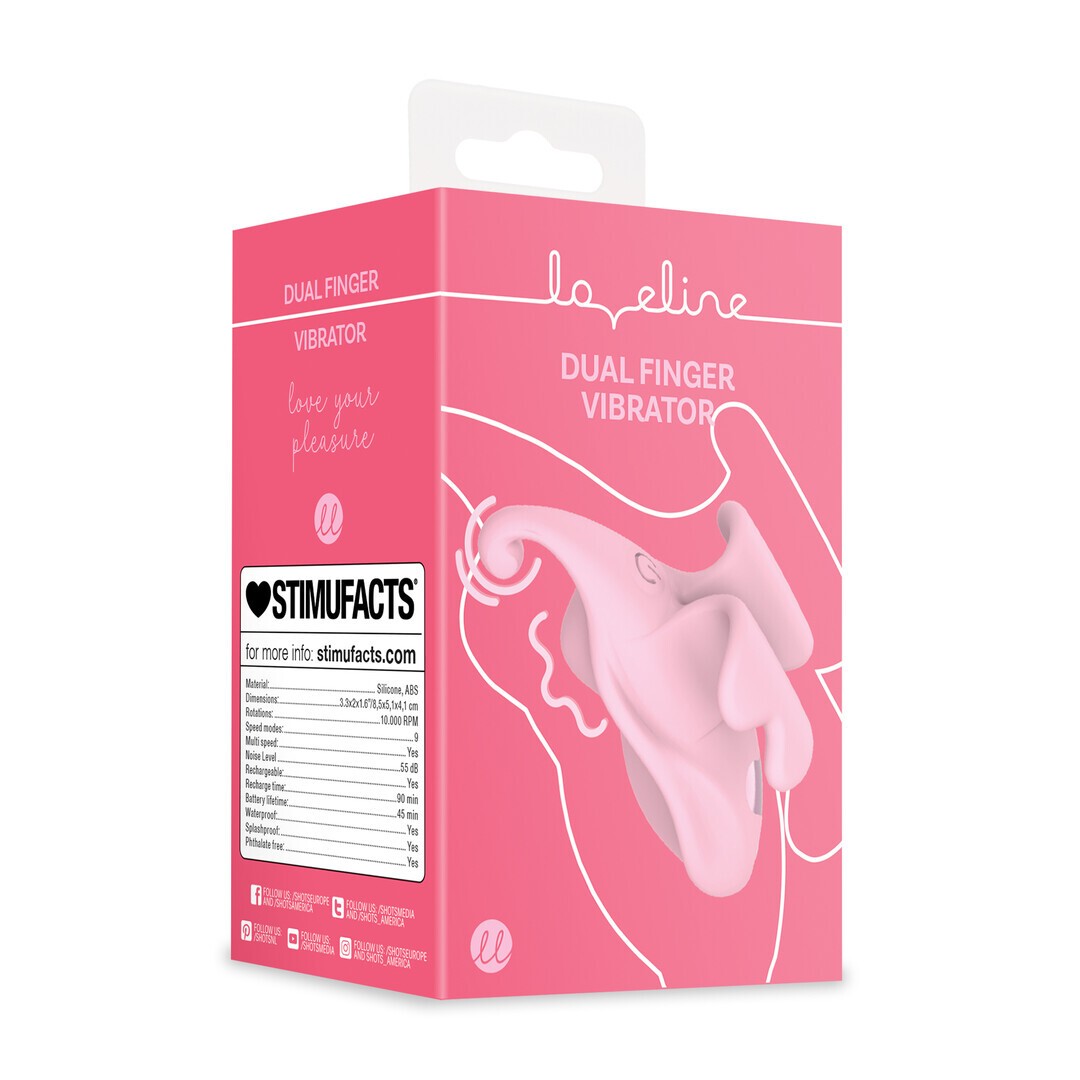 LOVELINE FINGER DUAL VIBRATOR PINK