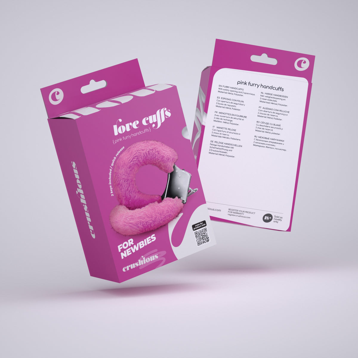ALGEMAS DE PELUCHE LOVE CUFFS CRUSHIOUS ROSA