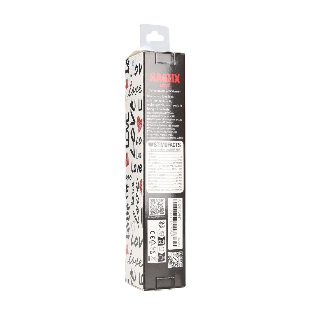 VIBRADOR RECARREGÁVEL KAOTIX LOVE BRANCO S-LINE