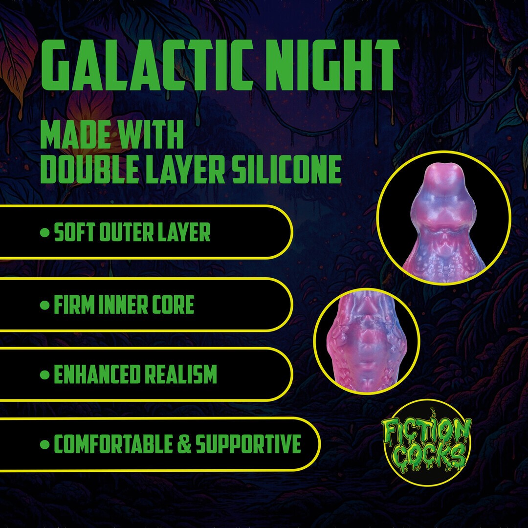 DILDO MONSTER EM SILICONE GALACTIC NIGHT FIEND ROXO OUCH!