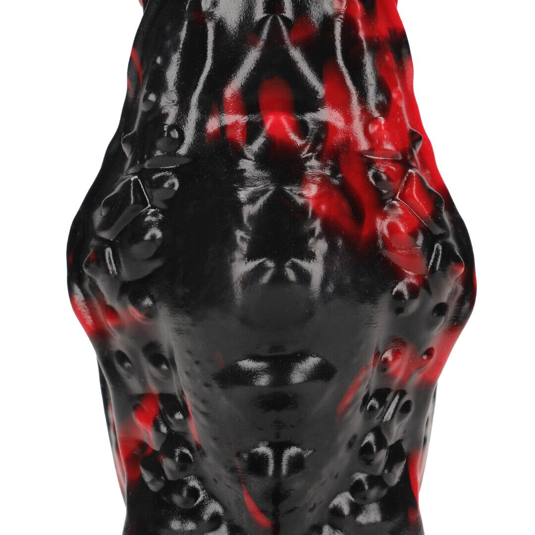 DILDO MONSTER DE SILICONA HELL NIGHT FIEND ROJO/NEGRO OUCH!