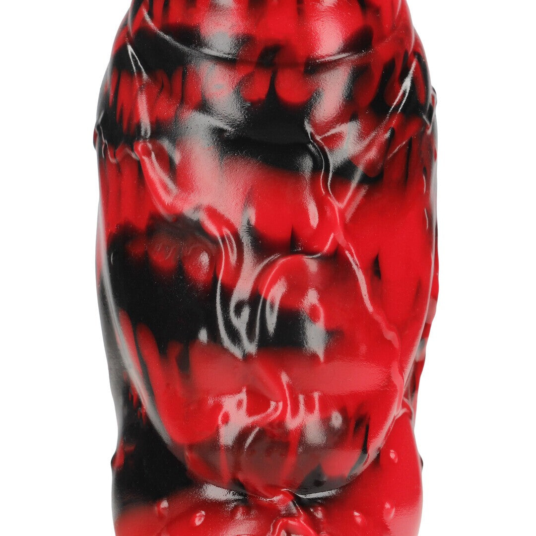 OUCH! DEMON MASTER SILICONE DILDO RED/BLACK