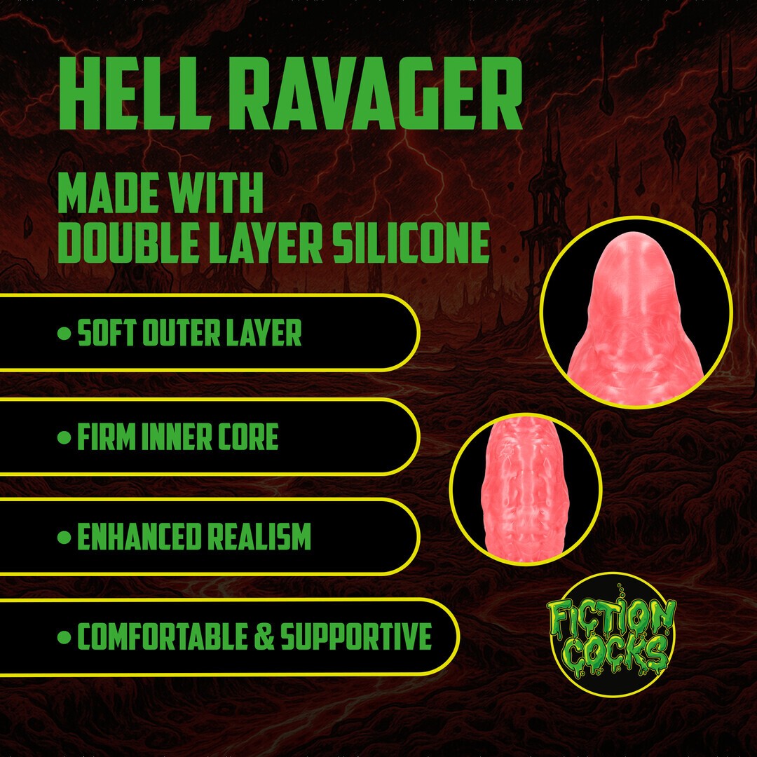 DILDO MONSTER EM SILICONE HELL RAVAGER VERMELHO OUCH!