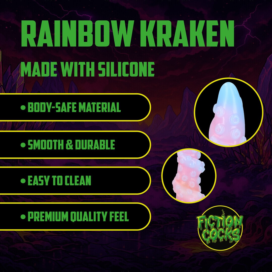 PLUG ANAL MONSTER EM SILICONE RAINBOW KRAKEN RAINBOW OUCH!