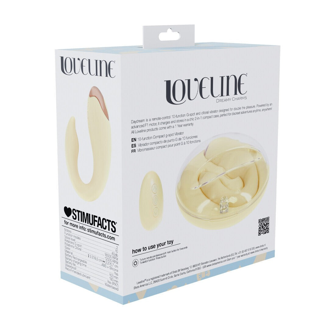 VIBRADOR COM COMANDO DAYDREAM COMPACT G-SPOT AMARELO LOVELINE